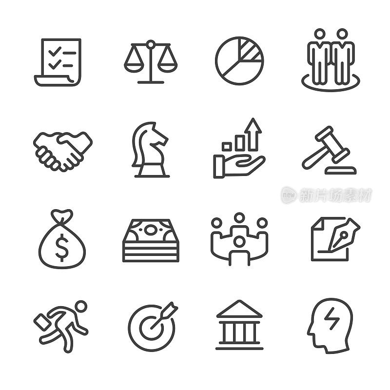Business and Investment Icons - Line Series